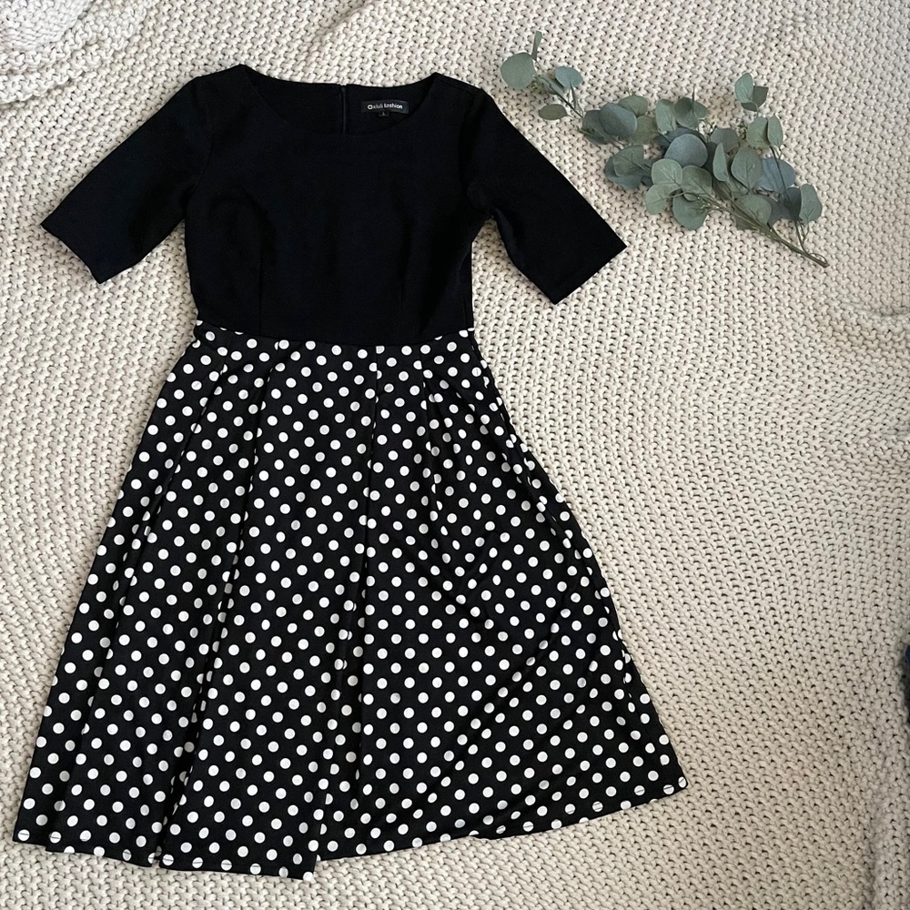 Polka Dot Midi Dress